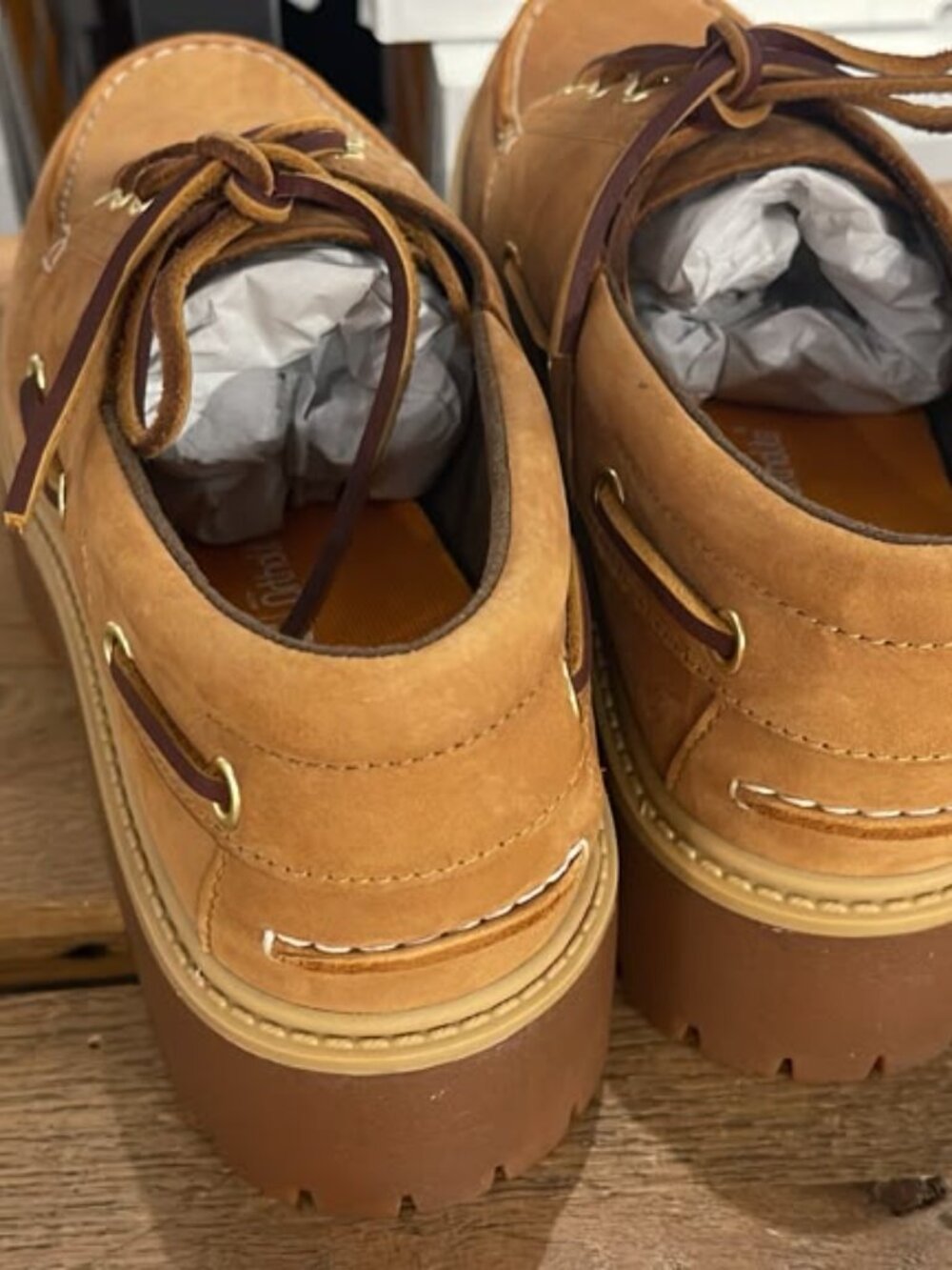 TIMBERLAND WOMEN'S STONE STREET BOAT SHOE WHEAT A6AUS-231 ALL SIZES - Picture 5 of 13